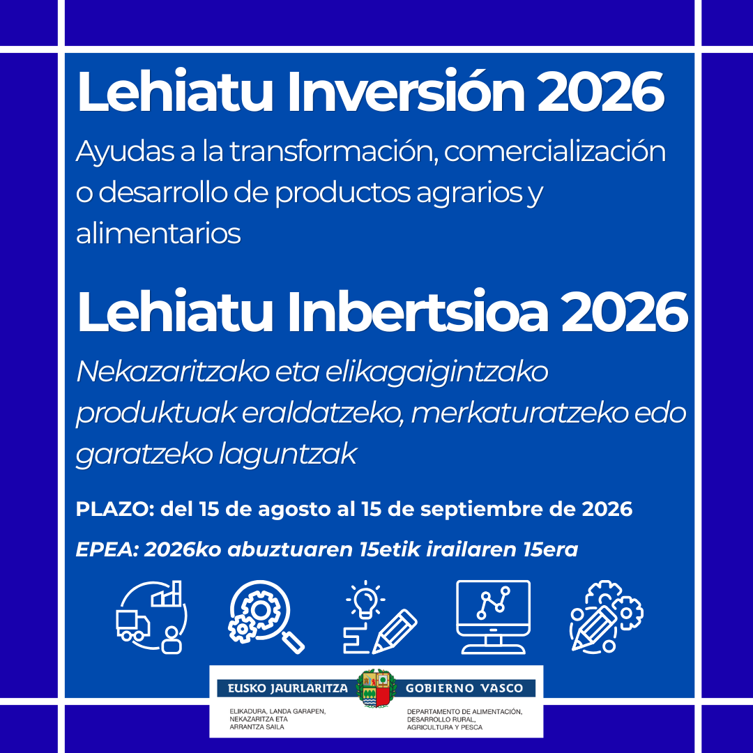 AYUDAS LEHIATU INVERSIÓN 2026. SE ABRE EL PLAZO DE PRESENTACIÓN DE SOLICITUDES