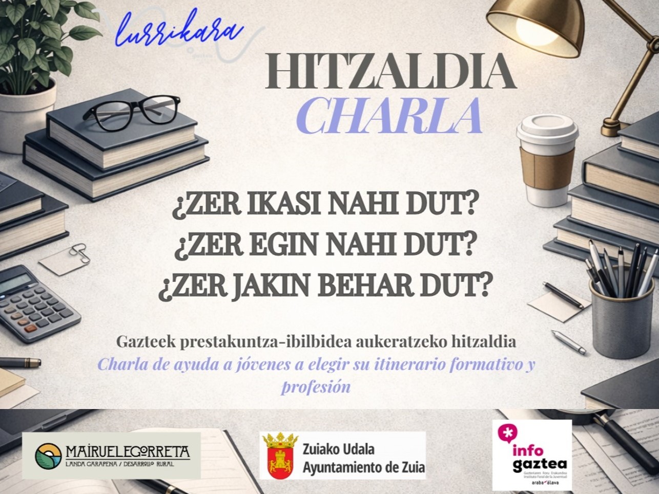 CHARLA DE AYUDA A JÓVENES PARA ELEGIR SU ITINERARIO FORMATIVO Y PROFESIONAL